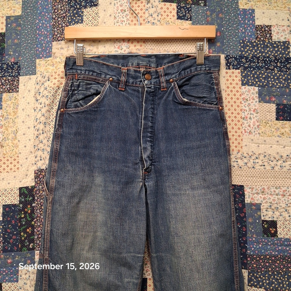 True Vintage Washington Dee Cee Carpenter Jeans Mens 28x32 Prentice Zip USA 60s